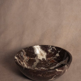 Classic Red Zebra Marble Bowl – Large