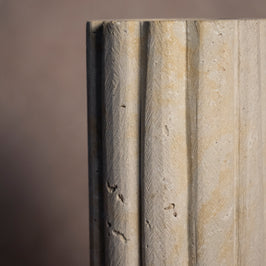 Travertine Fluted Vase – Medium