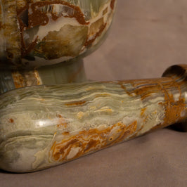 Large Heirloom Mortar & Pestle - Multi Green Onyx