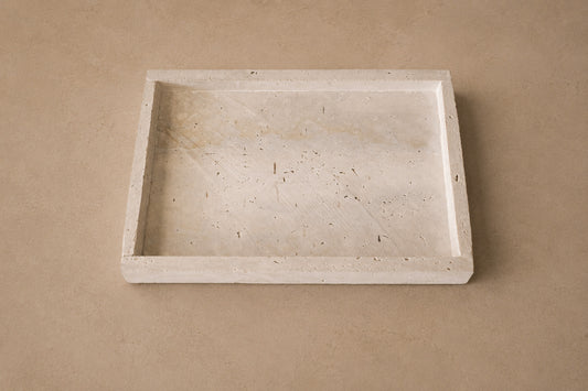 Classic Vanity Tray - Rectangular - Travertine