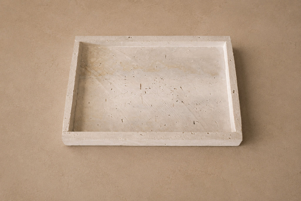 Classic Vanity Tray - Rectangular - Travertine