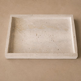 Classic Vanity Tray - Rectangular - Travertine
