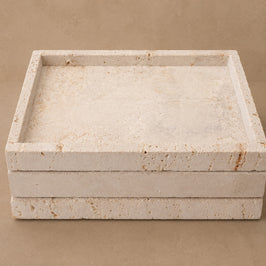 Classic Vanity Tray - Rectangular - Travertine