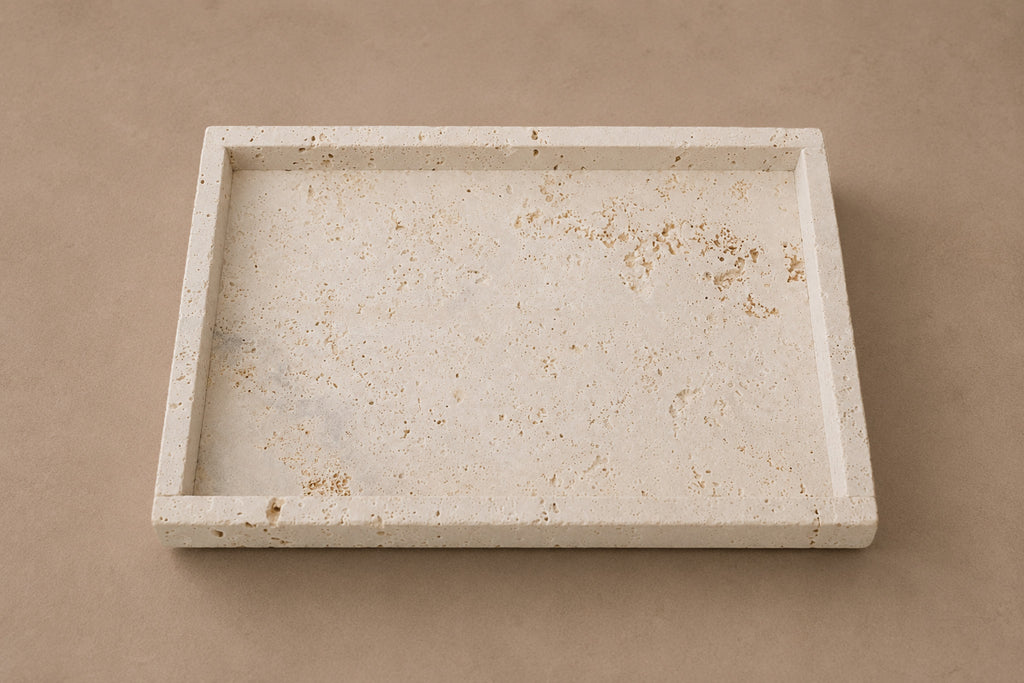 Classic Vanity Tray - Rectangular - Travertine