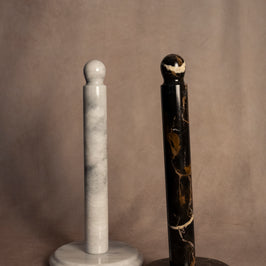 Paper Towel Holder - Black & Gold Marble