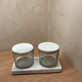 Amuk Glass Condiment Set / Transparent
