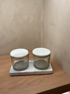 Amuk Glass Condiment Set / Transparent