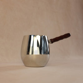 Latte Frother Jug with Wooden Handle