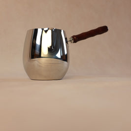 Latte Frother Jug with Wooden Handle