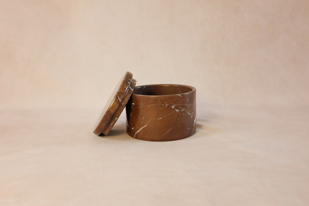 Round Keepsake - Chocolate Marble - Marble Box