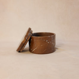 Round Keepsake - Chocolate Marble - Marble Box