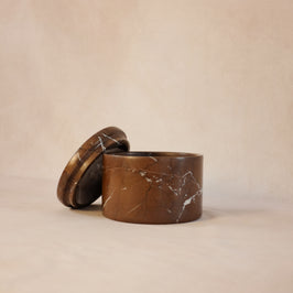 Round Keepsake - Chocolate Marble - Marble Box
