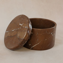 Round Keepsake - Chocolate Marble - Marble Box