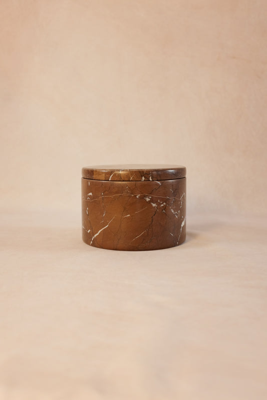 Round Keepsake - Chocolate Marble - Marble Box