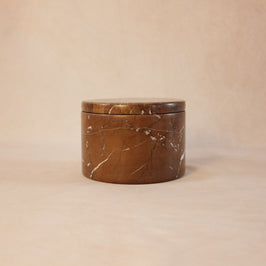 Round Keepsake - Chocolate Marble - Marble Box