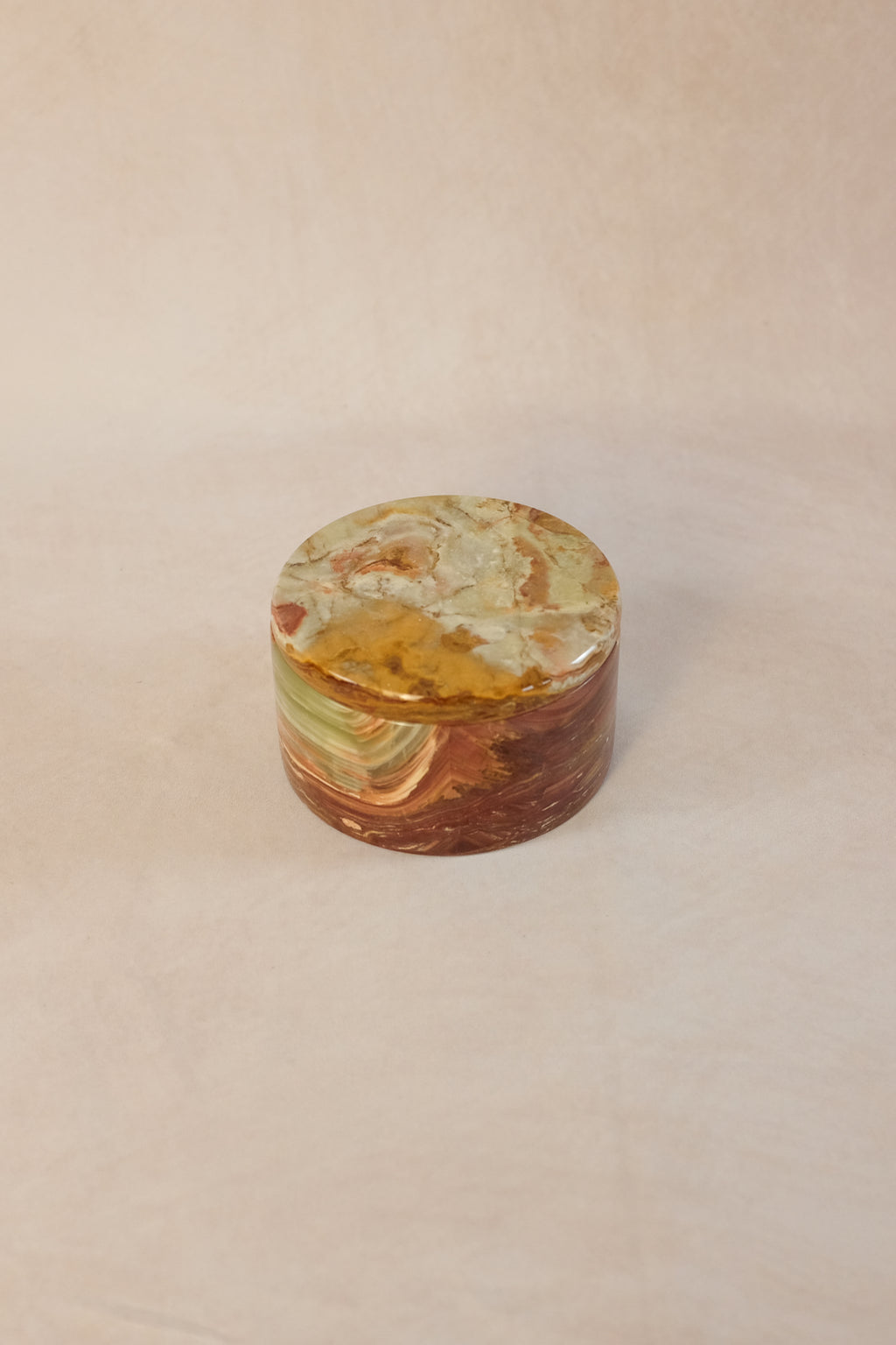 Small Trinket Box - Onyx Multi Green