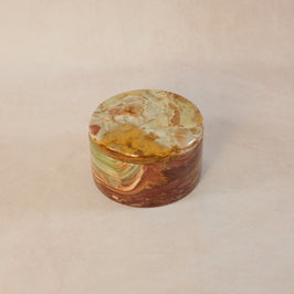 Small Trinket Box - Onyx Multi Green