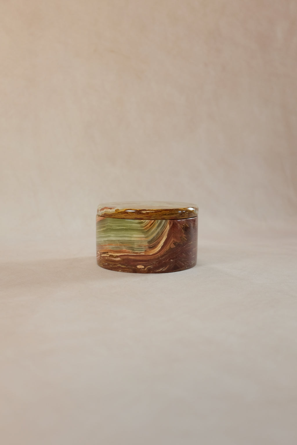 Small Trinket Box - Onyx Multi Green