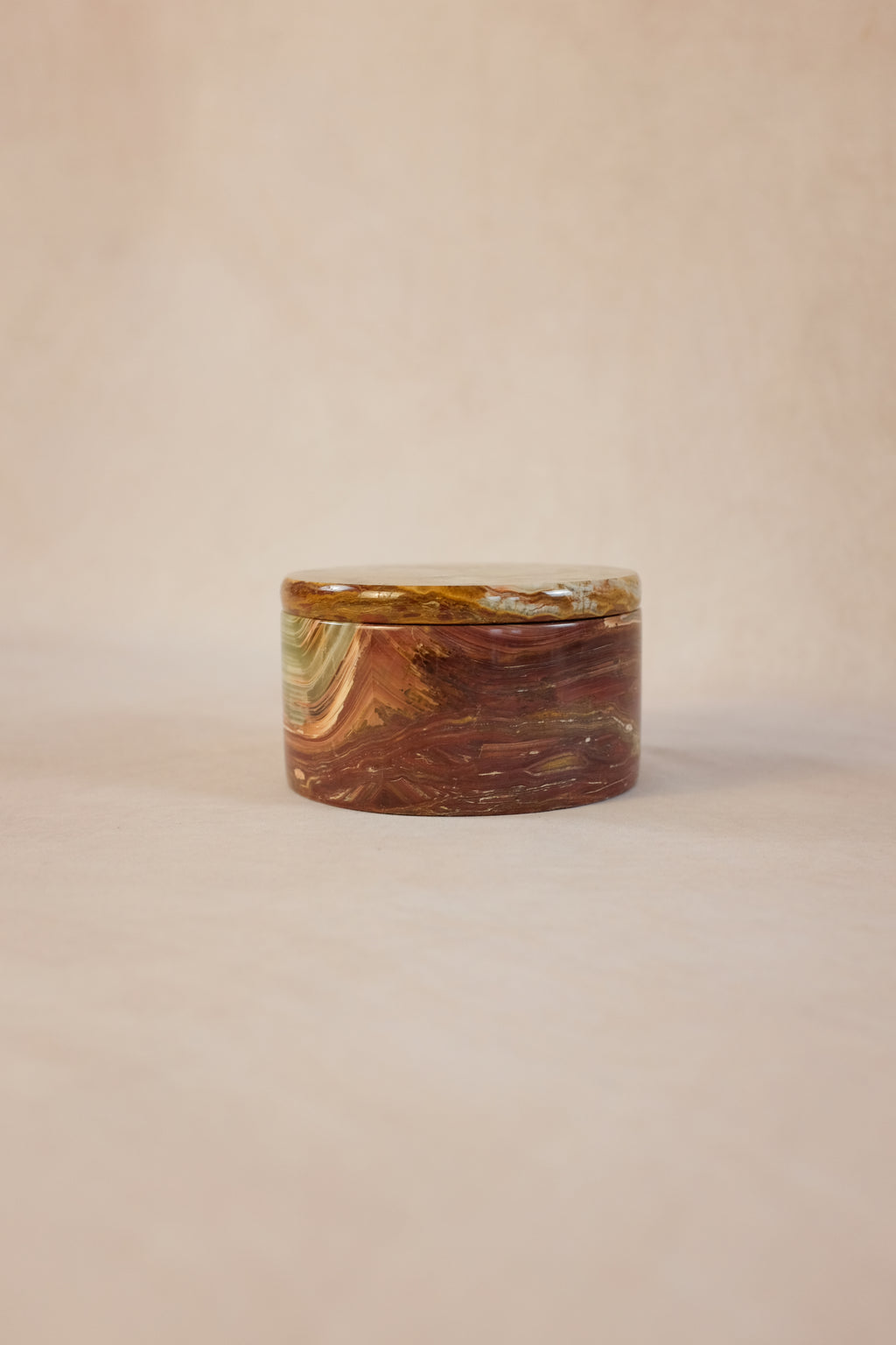 Small Trinket Box - Onyx Multi Green