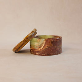 Small Trinket Box - Onyx Multi Green