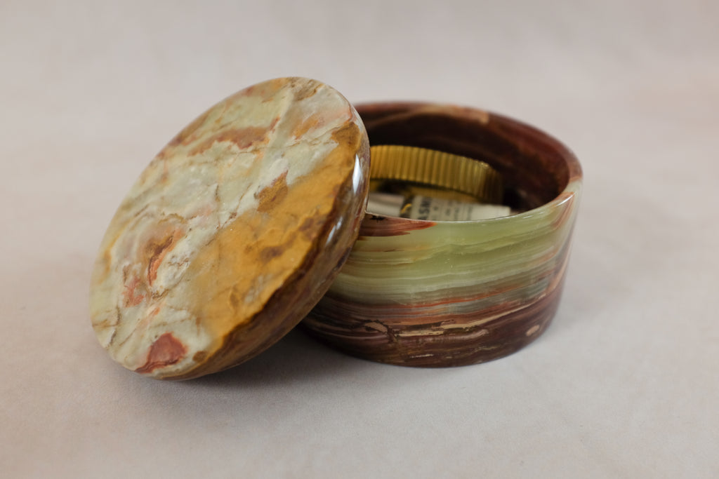 Small Trinket Box - Onyx Multi Green