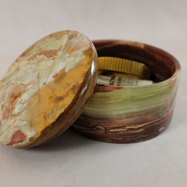 Small Trinket Box - Onyx Multi Green