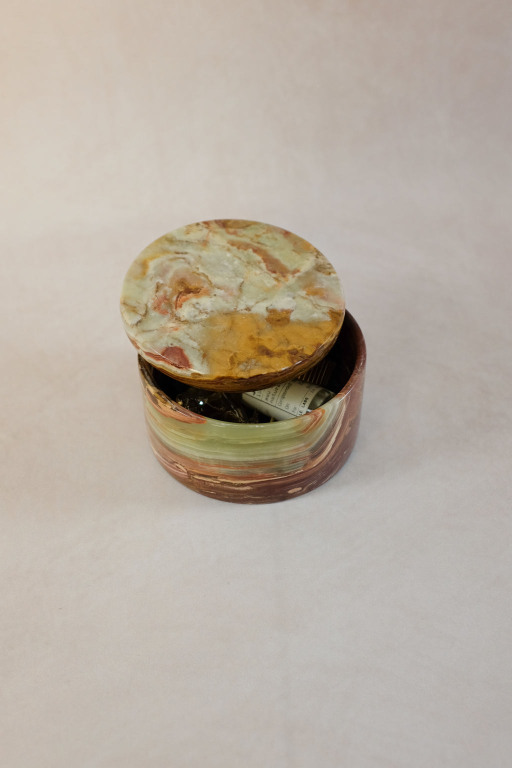Small Trinket Box - Onyx Multi Green