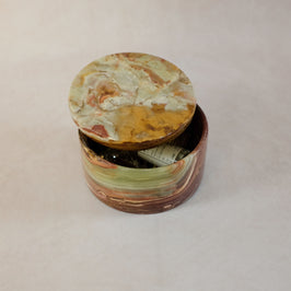 Small Trinket Box - Onyx Multi Green