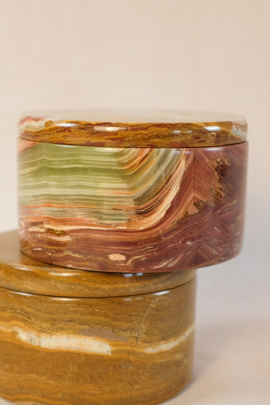 Small Trinket Box - Onyx Multi Green