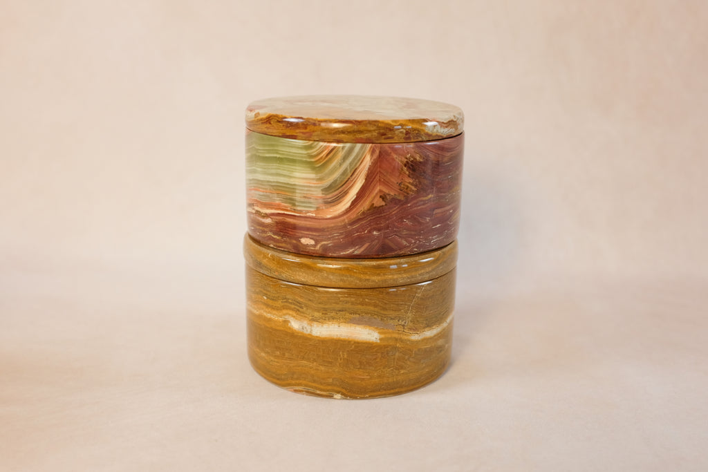 Small Trinket Box - Onyx Multi Green