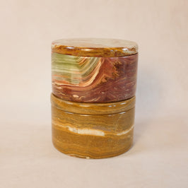 Small Trinket Box - Onyx Multi Green