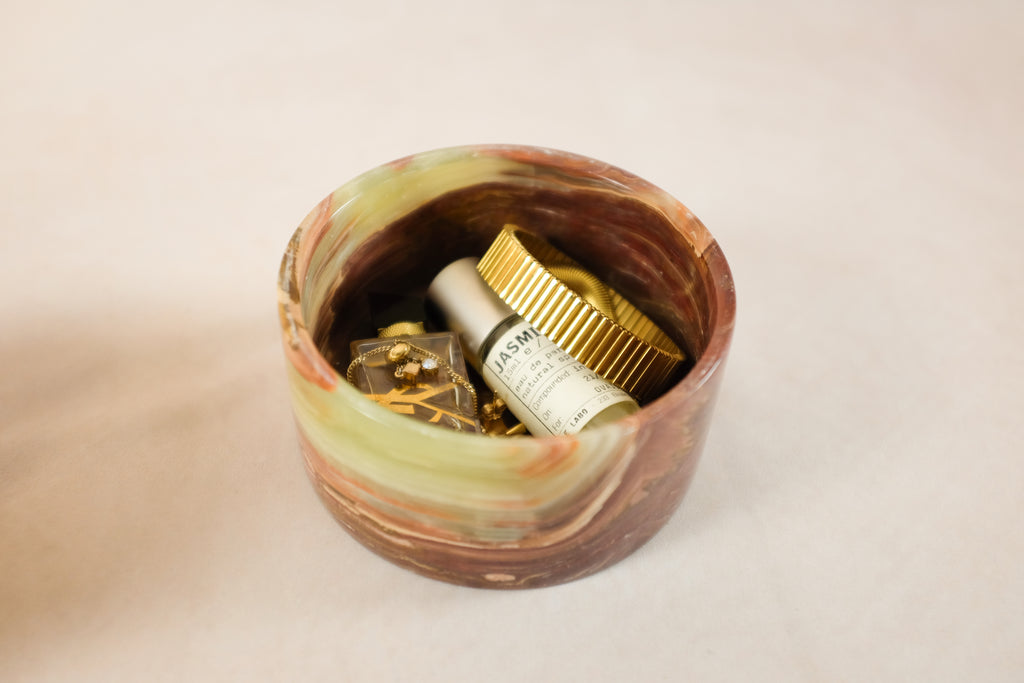 Small Trinket Box - Onyx Multi Green