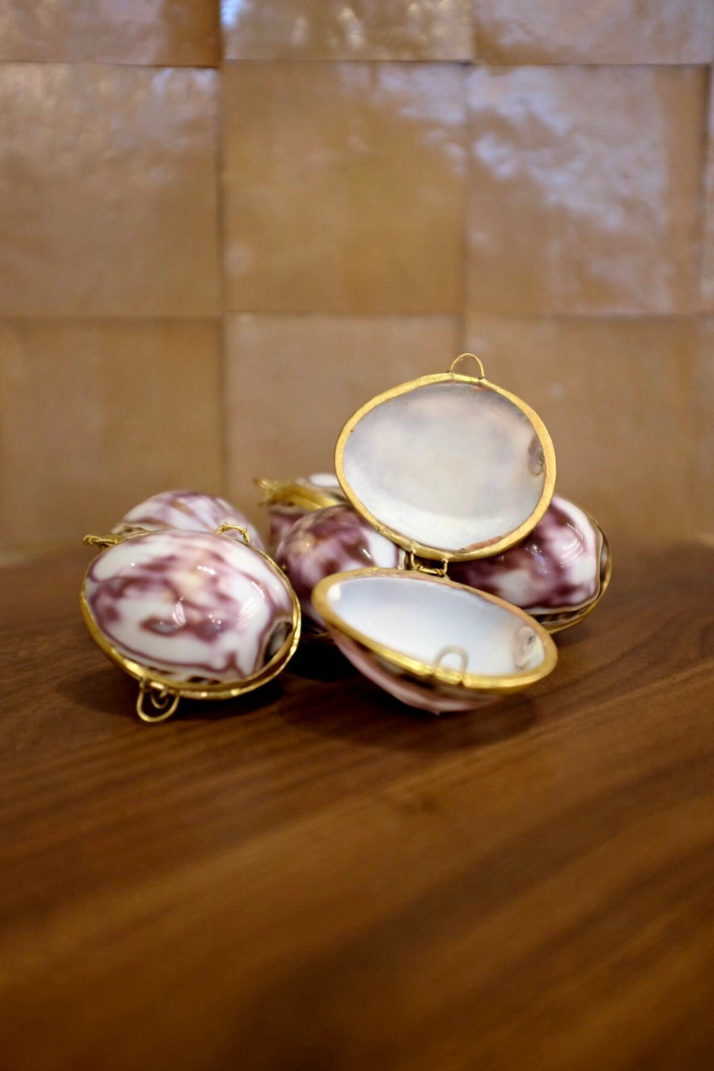 Purple Cowrie Trinket Pill Box, Coin Purse