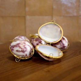 Purple Cowrie Trinket Pill Box, Coin Purse