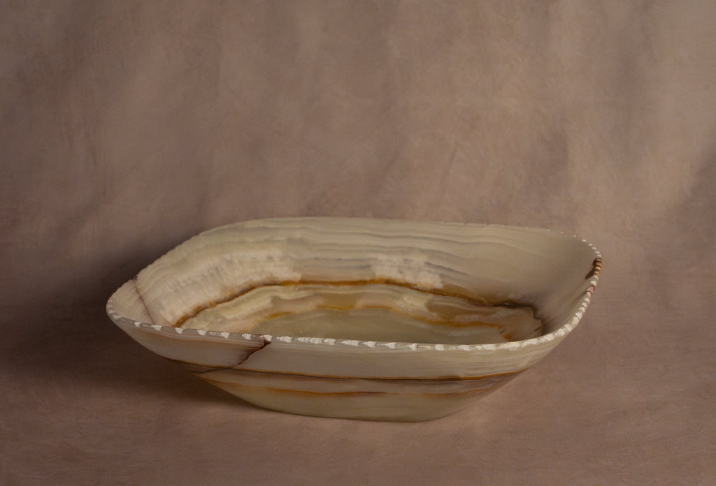 Edge Cut Bowl - Light Green - Onyx