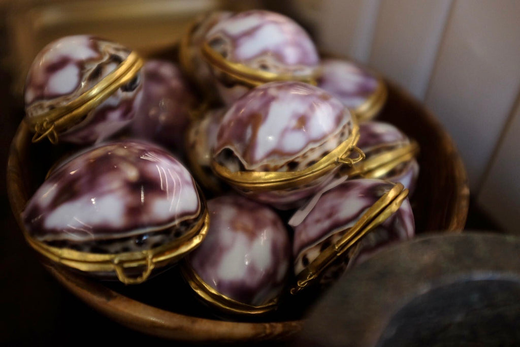 Purple Cowrie Trinket Pill Box, Coin Purse