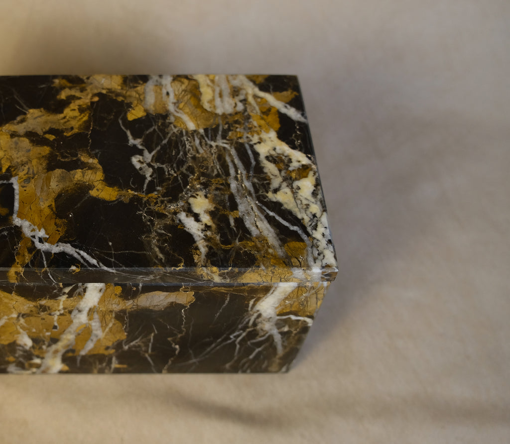 Black & Gold Marble Storage Box - Top view