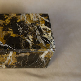 Black & Gold Marble Storage Box - Top view