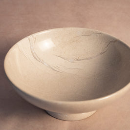 Classic Pedestal Bowl - Boticina - Marble - Top view