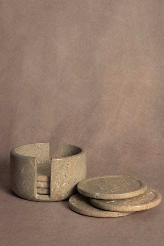 Coaster Set - Travertine