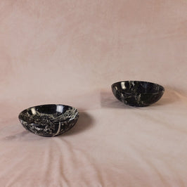 Classic Large Bowl in Black Zebra - Marble