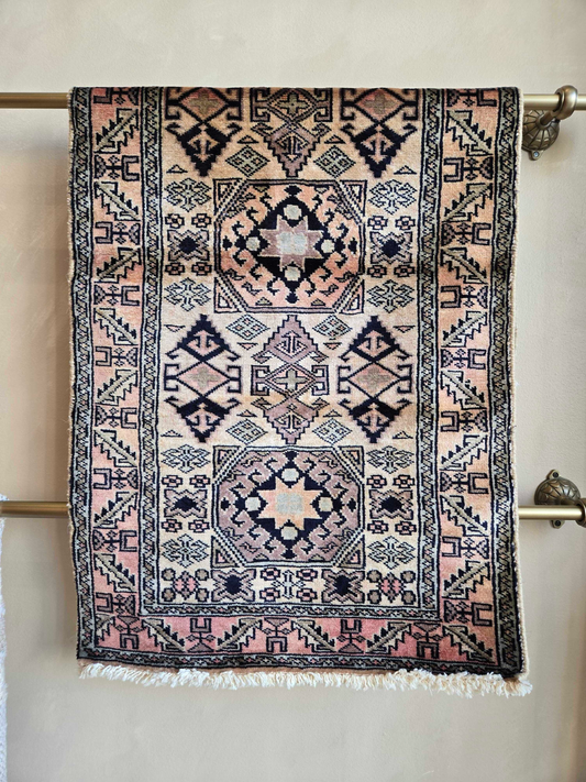 Tan/Black Med Pakistani Rug