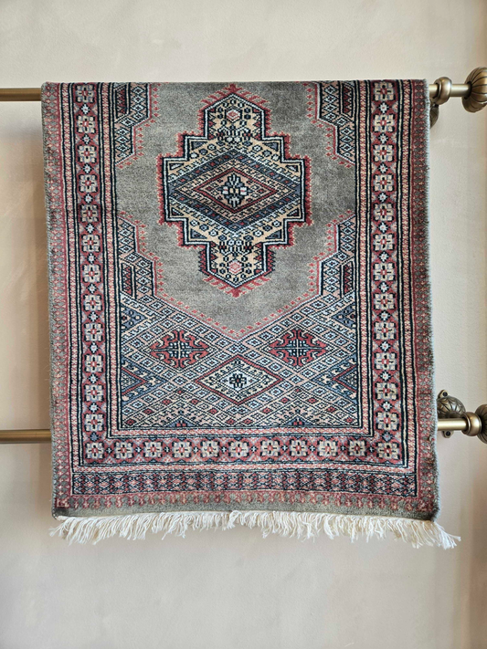Pistachio/Pink Med Pakistani Rug