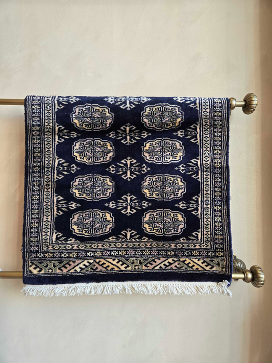 Navy Medallion Med Pakistani Rug