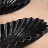 Oblong Fluted Bowl - Jet Black Marble