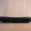 Oblong Fluted Bowl - Jet Black Marble