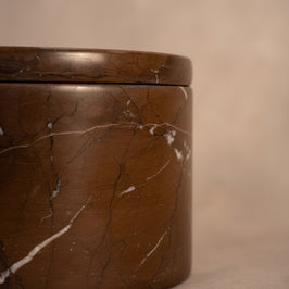 Round Keepsake - Chocolate Marble - Marble Box