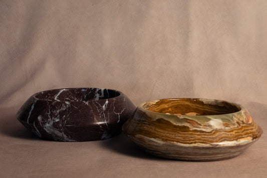 Angled Bowl- Round- Onyx