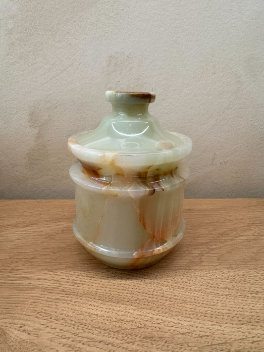 Multi Green Onyx Canisters - Lidded Jar