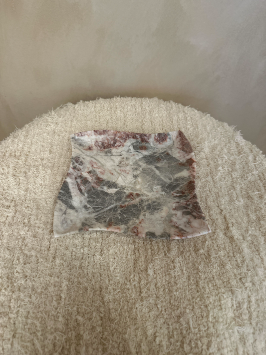 Decorative Stone Tray Hand Carved from Marble, Candy Dish